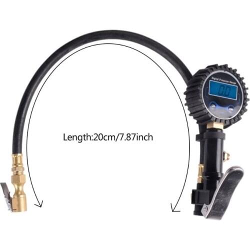 Digital Tire Inflator Pressure Gauge 200PSI Pump Air Chuck Compressor Accessory B36B