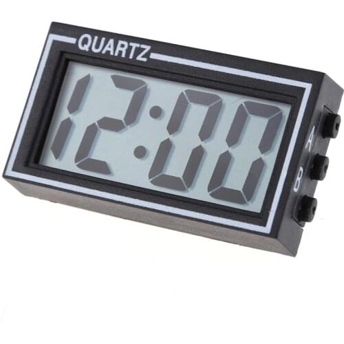 Mini Lighted Digital Car Clock Auto Car Truck Dashboard Date Time Calendar Black High Quality Vehicle Electronic Digital Clock