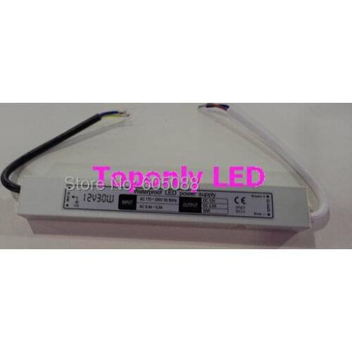DC12/24v 30w led power supply,ip67 waterproof aluminum shell led driver, CE&ROHS,life>50,000hours,100pcs/lot free shipping