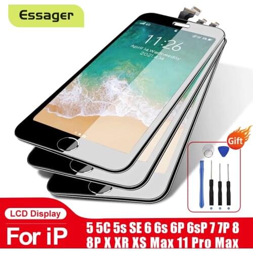 Essager LCD Display For iPhone X Xs Max 11 Pro 8 7 6 6s Plus 5 5S Screen Digitizer Assembly Replacement 3D Touch For iPhone LCDs