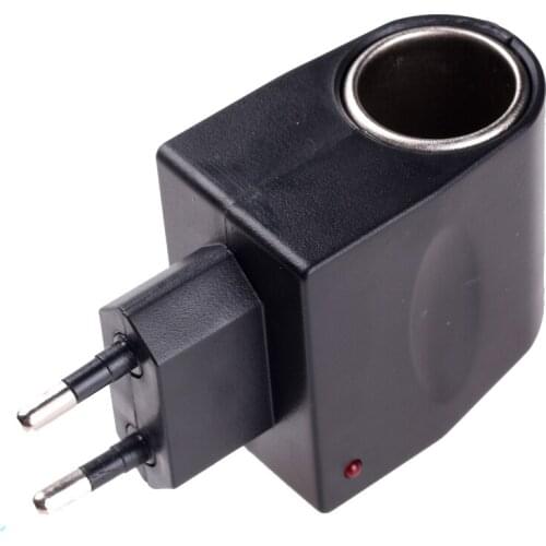 Elistooop 220V to 12V 6W Car Auto Cigarette Lighter Power Converter EU Plug Adapter Car Cigarette Lighter