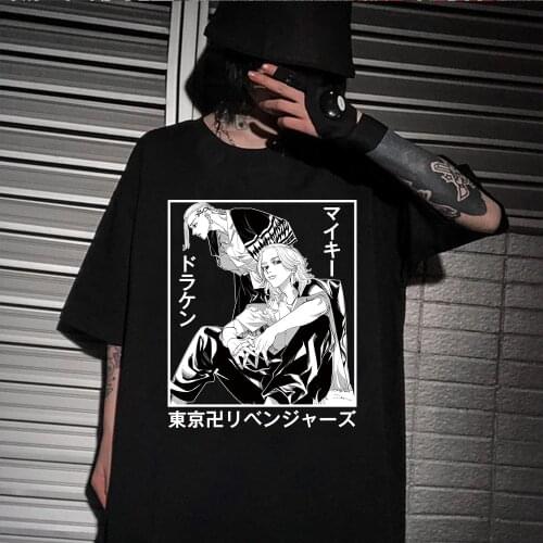 Anime Tokyo Revengers T-shirt Mikey Draken Graphic Men Women T Shirt Tees Tops Harajuku