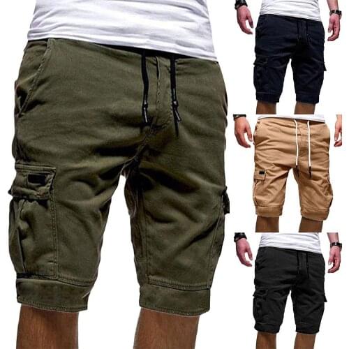 Hot Mens Cargo Shorts 2019 New Army Camouflage Shorts Men Cotton Loose Work Casual Short Pants Multi-Pockets Plus Size M-2XL