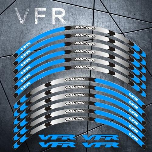 Hot sell 7 Style Motorcycle Wheel Tire Rim Stickers 17inch wheel For Honda VFR VFR750 VFR800 VFR1200 VFR1200F