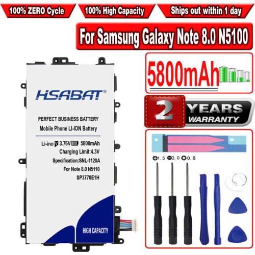 HSABAT 5500mAh SP3770E1H Battery for Samsung Galaxy Note 8.0 N5100 N5120 N5110 GT-N5100 GT-N5110
