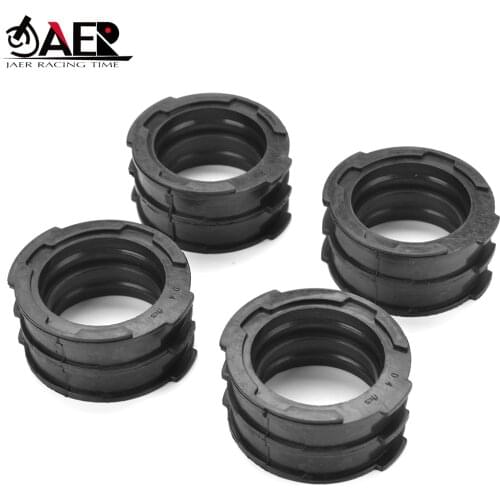 JAER 4PCS Motorcycle Rubber Carburetor Intake Boot Carb Insulator For Yamaha V-MAX 1200 VMAX V MAX 1200 VMX12V 1985-2007