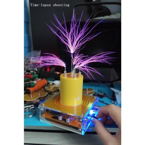 Tesla coil Magnetic Musical lightning Artificial lightning Science and education tools DIY experiment Multiple needles beautiful