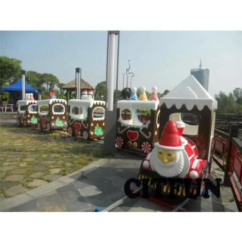 Factory price Classic Christmas Kids amusement park train rides for sale, electric tourist ride track train HC-002C