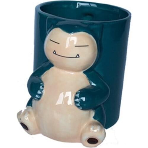 New 550mL Large Capacity Mug 3D Snorlax Handle Coffee Mug Cartoon Animal Milk Tea Water Ceramic Cup Gift for Children Boys Girls