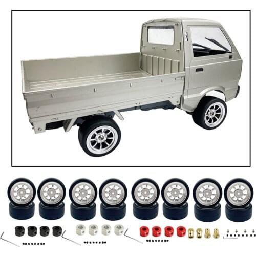 Aluminum Alloy RC Wheel Tires for WPL D12 1:10 Scale RC Truck Model Upgrade Parts