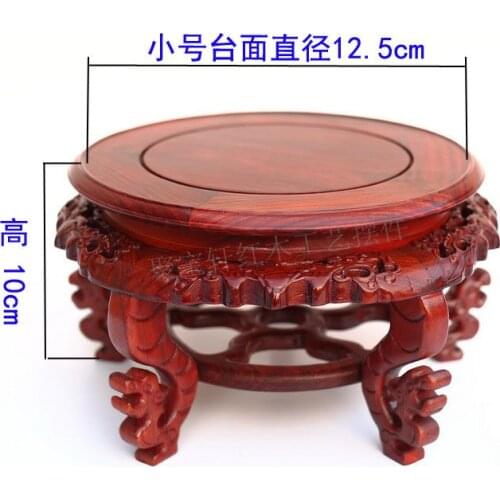 Circular base with red sandalwood wood household act the role ofing is tasted vase of Buddha handicraft furnishing articles