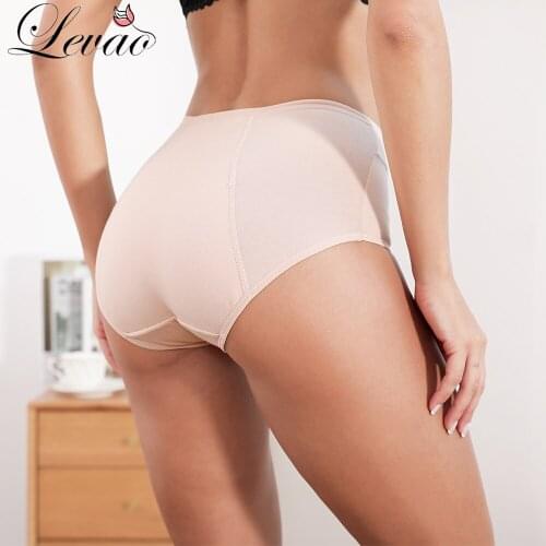 LEVAO High-waist Underwear Cotton Menstrual Period Briefs for Women Leak Proof Cotton Female Lengthen Briefs Girls Intimates