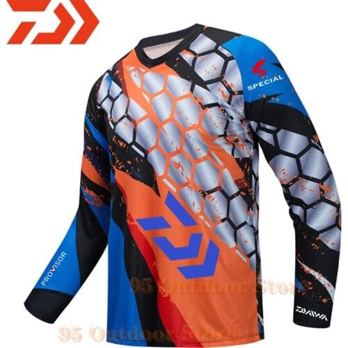 Daiwa Summer Fishing Jersey Quick Dry Long Sleeve Fishing Clothing Dawa Breathable Anti-uv Sun Fishing Shirt Fishing Clothes