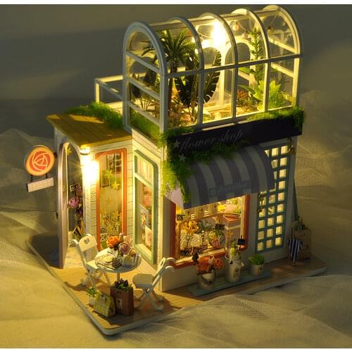 Mini DIY Dollhouse 3D Villa Garden House Wooden Furniture Accessories Children Birthday Toys Gifts Christmas Presents