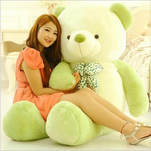 60-100cm Soft Big Teddy Bear Stuffed Animal Plush Toy With Bow Tie Large Bears Pillow Doll For Children Giants Girlfriend Gift