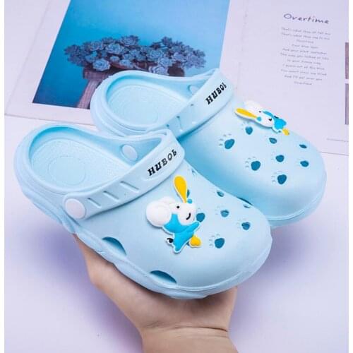 Children Kids Girl Mules Clogs Summer Garden Beach Slippers Sandals Cave Hole Baby Shoes For Girls Boys