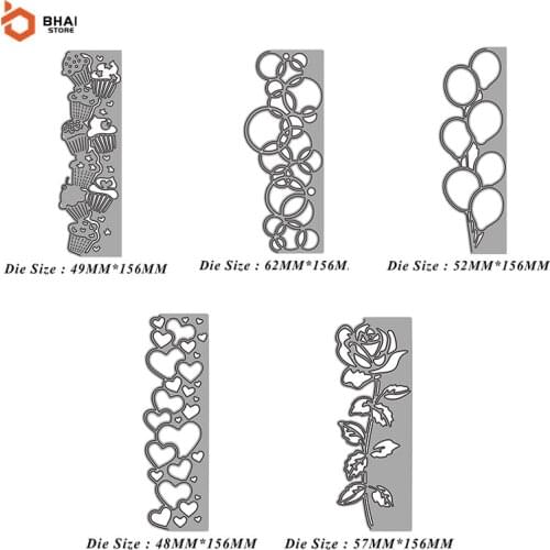 New Rose Heart Balloon Lace Metal Cutting Dies and Stamps for DIY Scrapbooking Photo Album Decorative Embossing DIY Paper Cards