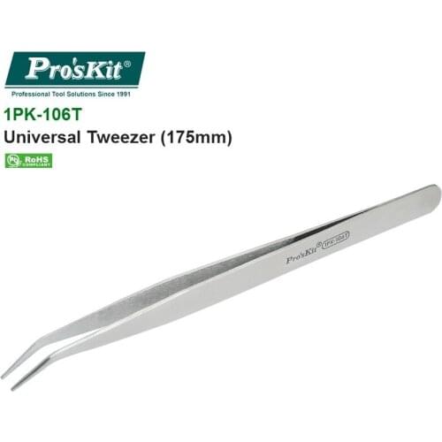 ProsKit Reverse Action Tweezer Magneticable With Self-Gripping Precision Repair Tool