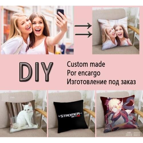 DIY Photo Custom Design Print Made Pillow Case Soft 2 Sides Printed Customized Cushion for Back Chair Rectangulart Dropshipping