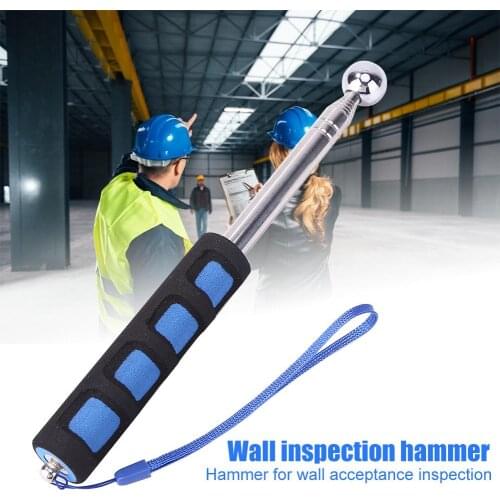 Portable Extendable Telescopic Thickening Detection Stainless Steel Wall Test Home Wall Check Inspection Tool Checker Hammer