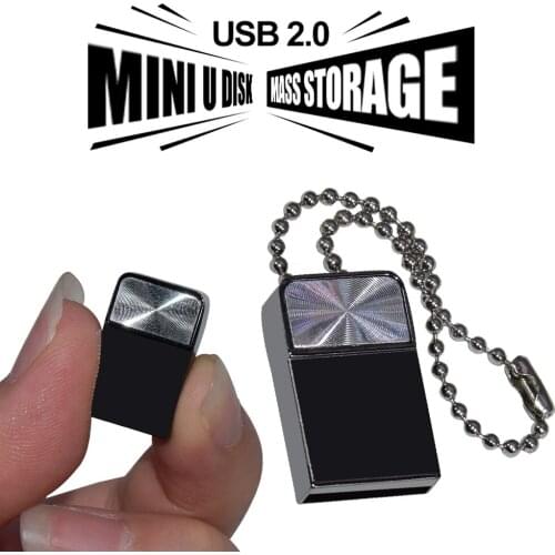 USB 2.0 64GB Super mini pen drive Flash Drive 32GB 16GB 8GB business Pen drives Usb Stick small U disk best gift with key chain
