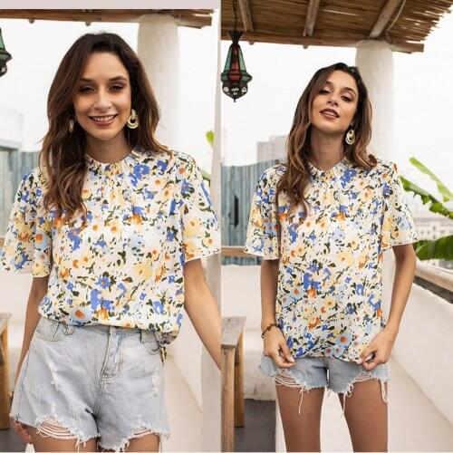 Korean Multicolor Print T-shirt Women Summer Short Sleeve Casual Streetwear Boluse and Tops Female T Shirt Tee Tuin