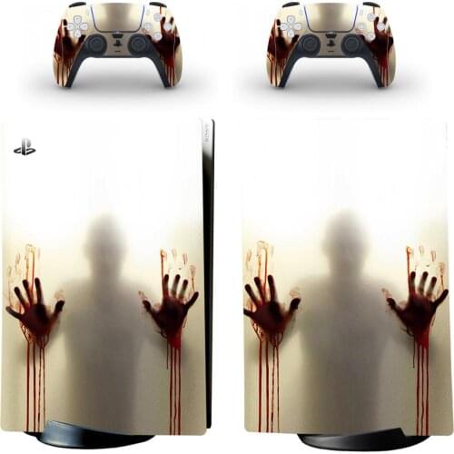 The Walking Dead PS5 Digital Edition Skin Sticker Decal Cover for PlayStation 5 Console and 2 Controllers PS5 Skin Sticker Vinyl