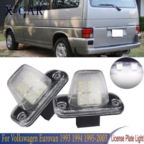 X-CAR 1 Pair LED License Number Plate Light White For Volkswagen Multivan MK4 / Syncro 1990 1991 1992 1993 1994 1995-2003