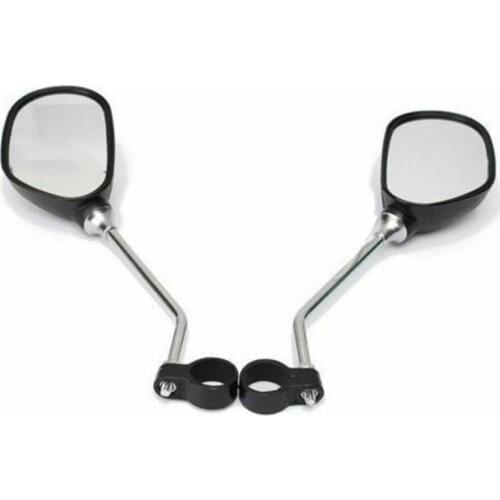 A Pair Bicycle Glass Mirror Rear View Mirrors Wide Range Back Sight Reflector Angle Adjustable Glass Mirrors Bike Mirror
