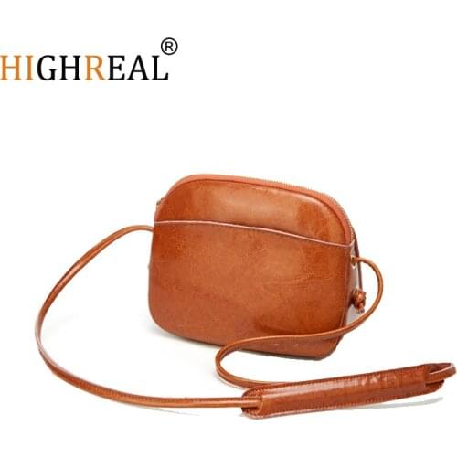 HIGHREAL Shell Women Messenger Bags High Quality Cross Body Bag PU Leather Mini Female Shoulder Bag Handbags Bolsas Feminina