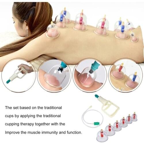 24Pcs Chinese Health Care Vacuum Body Cupping Set Massage Cans Cup Biomagnetic Massage Therapy Body Relaxation Kit new