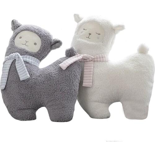 43cm Creative Plush Toy with Scarf Stuffed Alpaca Doll Toy for Girls and Baby Toy Kids Gift Plush Pillow NTDIZ1010