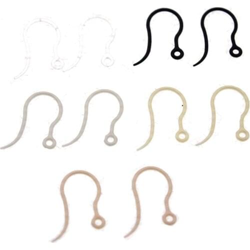 50pcs/lot 12x15mm Hypoallergenic Resin plastic DIY Earring Findings Clasps Hooks Jewelry Making Accessories Earwire DIY Z1266