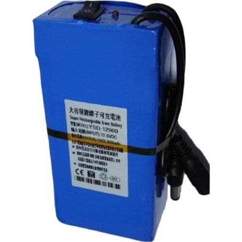 Capacity 9000 Mah,CE ROHS approvd w/ 12.6V 1A charger,DC 12V lithium battery pack,CCTV camera lithium battery smart power