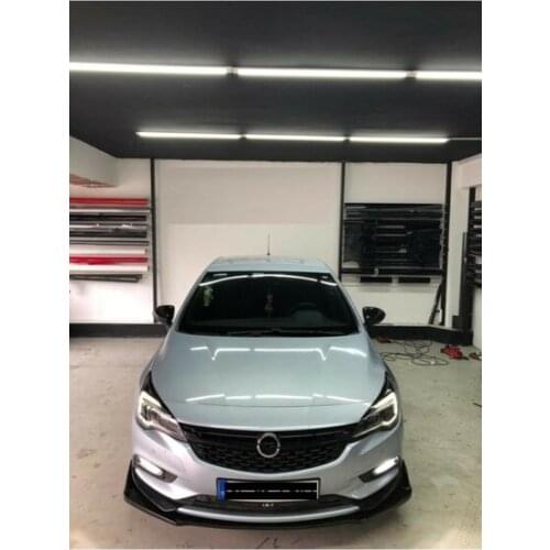 For Opel Astra K accessories car front BUMPER 3 pcs black diffuser body kit Spoiler