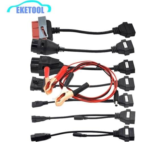 Car Cables Full Set 8pcs Auto Car Diagnostic Connector Adapter For TCS PLUS Pro 8 Car Cable Best Quality OBD OBD2 Cables