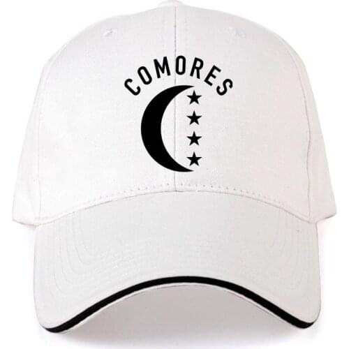 COMOROS male youth diy free custom made name boy hat nation flag km french union country college print photo unisex baseball cap