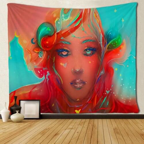 Black Girl Colorful Face Beautiful Afro Girl Custom