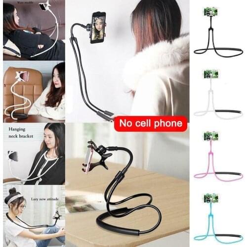 Flexible Mobile Phone Holder Hanging Neck Cellphone Phones Mount Adjustable Phone Accessories Degree Holder Mobile 360 Univ
