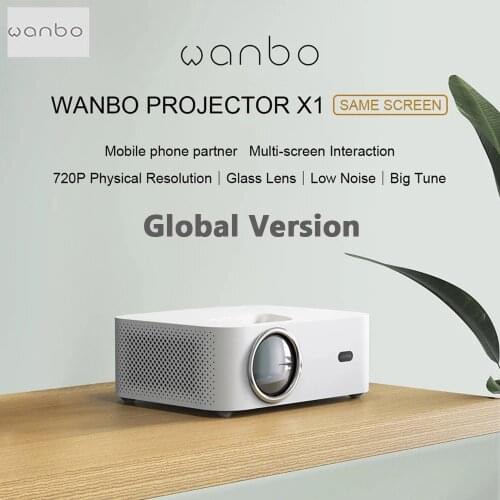Global Version Wanbo X1 OSD Projector WB-TX1 1080P LCD Glass Lens Low Noise Wireless Projection Anti-Dust Home Theater Outdoor