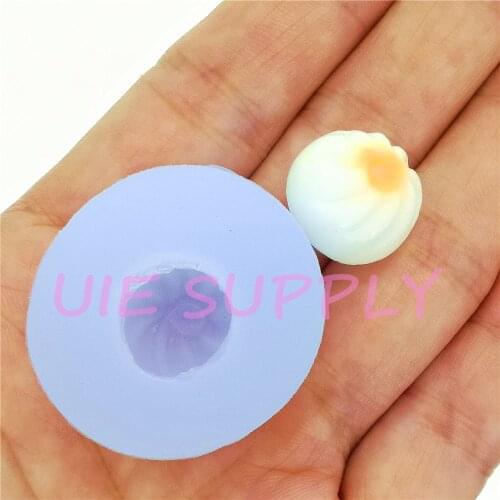 GYL660U 15.2mm x 11.5mm 3D Steamed Stuffed Bun Silicone Mold Fake Food Resin Earrings Pendant Craft Clay DIY Decoration Fondant