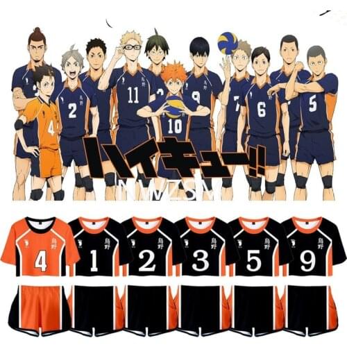 Haikyuu Cosplay Costume Karasuno High School Volleyball Club Hinata Shyouyou Sportswear Jerseys Uniform