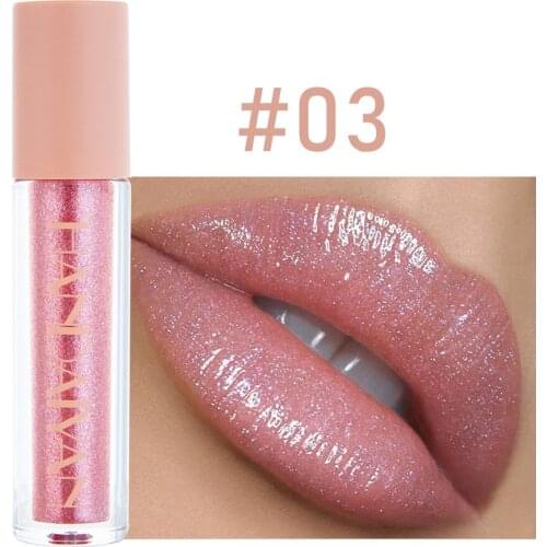 HANDAIYAN Shimmer Lip Gloss Long Lasting Glitter Lipgloss Waterproof Liquid Lipstick Moisturizer Lip Gloss Lip Tint cosmetic