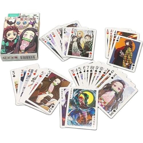 Demon Slayer Cosplay Playing Cards Card Card Board Game Anime Adult COS Props Christmas Halloween Gift Casual Entertainment