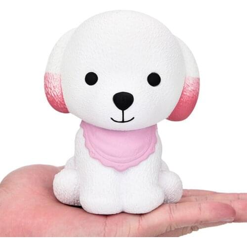 Arrival 1Pcs Jumbo Squishy Cute Puppy Scented Cream small Dog Slow Rising Squeeze Decompression Toys Pink&Green&Blue Hot drop