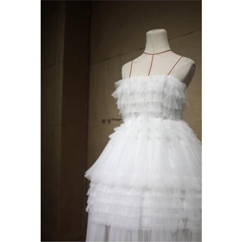 Lace Fabric Off White Tulle Ruffled Trim Pleated Mesh Trim Tutu Dress Trim 3d Ruffled Trim Baby Tutu Dress Trim