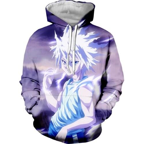 Anime Killua 3D Printed Jacket Hoodies Women/Men Gothic Sweatshirt Boys Girls Streetwear Outfits Tracksuits Harajuku Tops 5XL