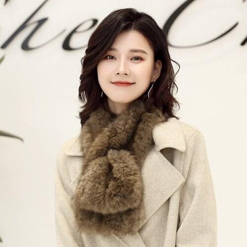 Lantafe Women Scarf Winter Scarf Natural Fur Warm Luxury Thickening Sable Mink Fur Neck Warm High Quality Fur