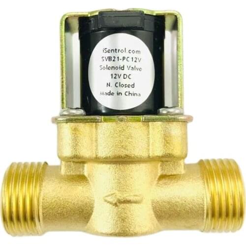 12V DC NC Normally Closed Brass Pressure Solenoid Valve G1/2" 3/4" Ultisolar iSentrol Electronics for our US211M with 44cm wire