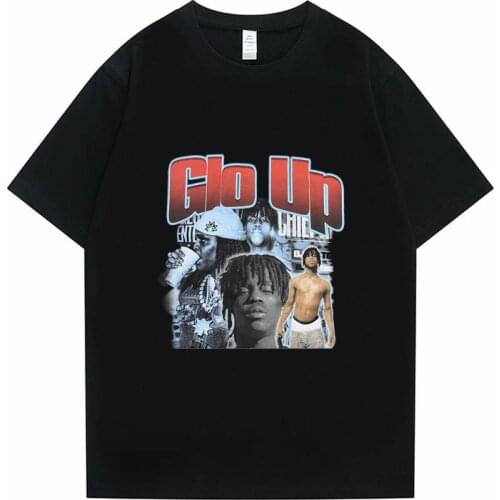 Chief Keef T Shirt Glo Up Summer Hip Hop Music Men T-shirt Unisex Personality Streetwear Tees Oversize EU Size Tshirt Women Tops